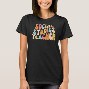 Men women cute back to school retro Social Studies T-Shirt