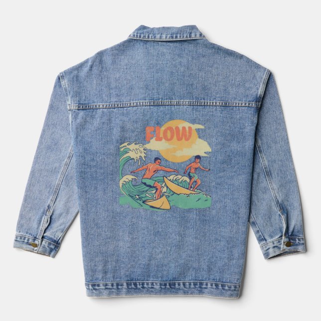 Men/Women Energy Flow Denim Jacket (Back)
