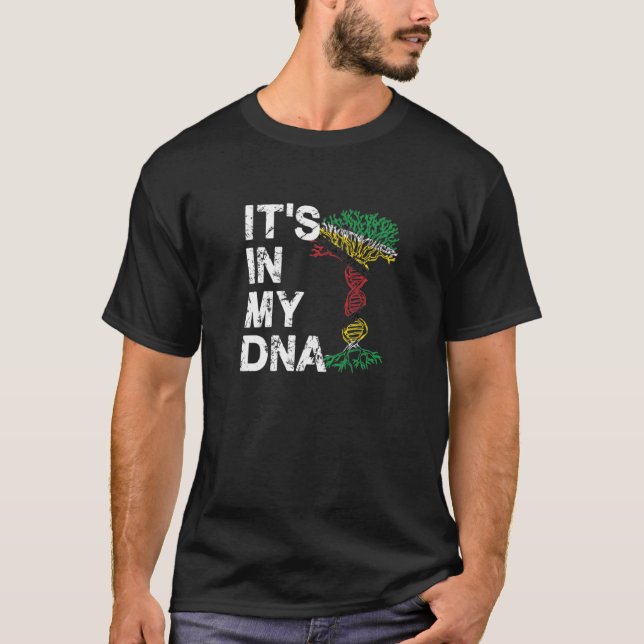Men Women Guyanese Pride Guyana Dna Strand Guyana T-Shirt (Front)