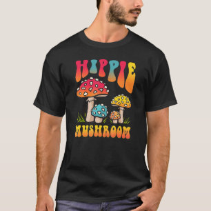 Men Women Hippie Mushrooms Foraging  Morel Mushroo T-Shirt