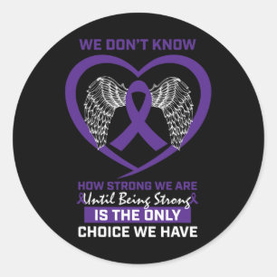 Men Women Hodgkin's Lymphoma Disease Blood Cancer Classic Round Sticker