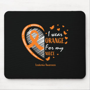 Men Women I Wear Orange For My Niece Leukaemia Awa Mouse Pad