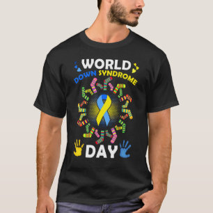 Men Women Kids Socks World Down Syndrome Day T-Shirt