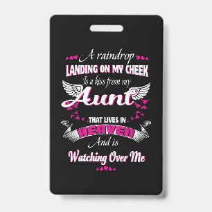 Men Women Loss Aunt In Loving Memorial My Aunt Badge