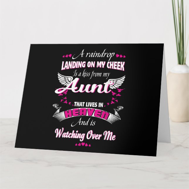 Men Women Loss Aunt In Loving Memorial My Aunt Card (Front)