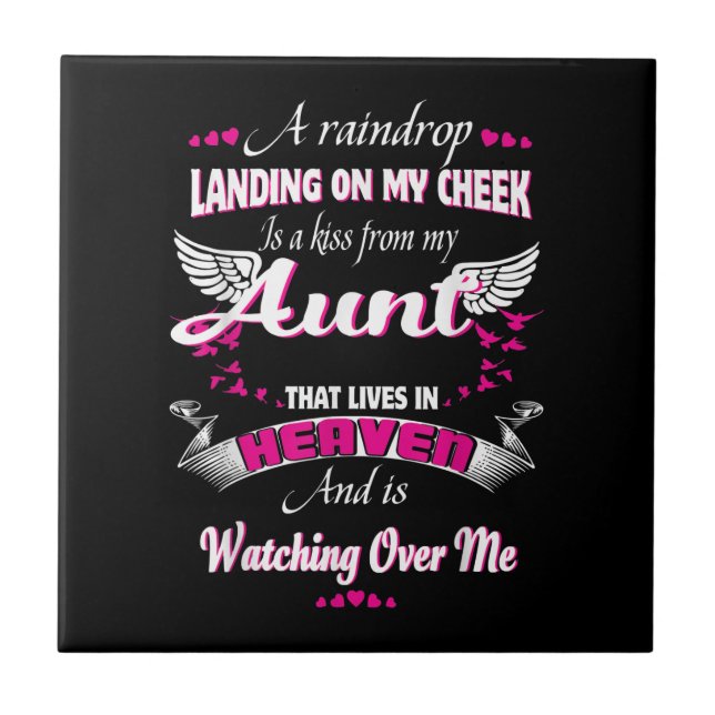 Men Women Loss Aunt In Loving Memorial My Aunt Tile (Front)