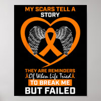 Men Women My Scars Tell A Story Orange Leukaemia A