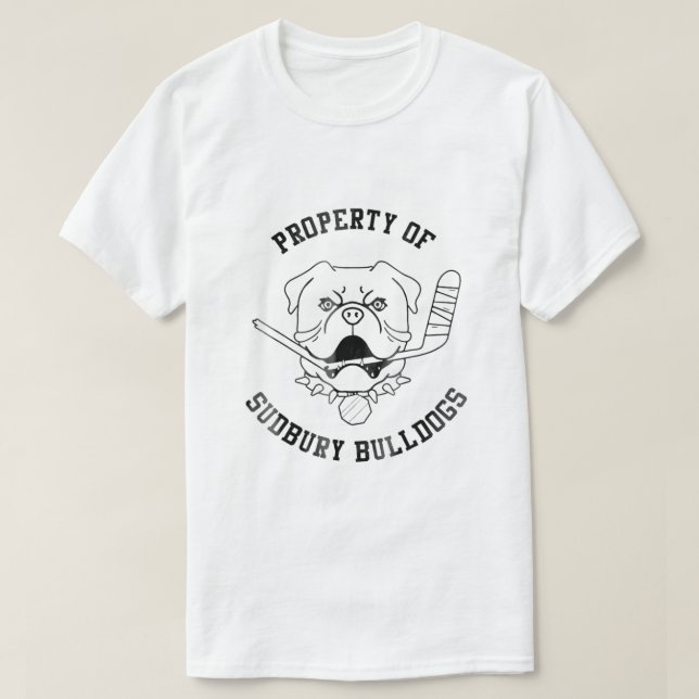 Men Women Property of Sudbury Bulldog Funny  T-Shirt (Design Front)