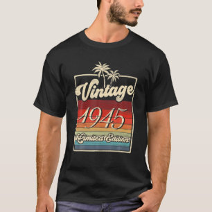 Men Women Vintage 1945 Retro 77 Year Old Gift 77Th T-Shirt