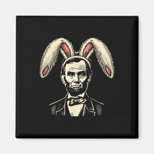 Men Women Vintage Easter Bunny Costume Abraham Lin Magnet