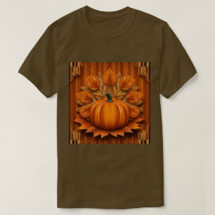 Men & Women's Orange Pumpkin Brown T-Shirt
