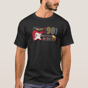 Men & Women's Vintage 1981 Guitar Birthday T-Shirt