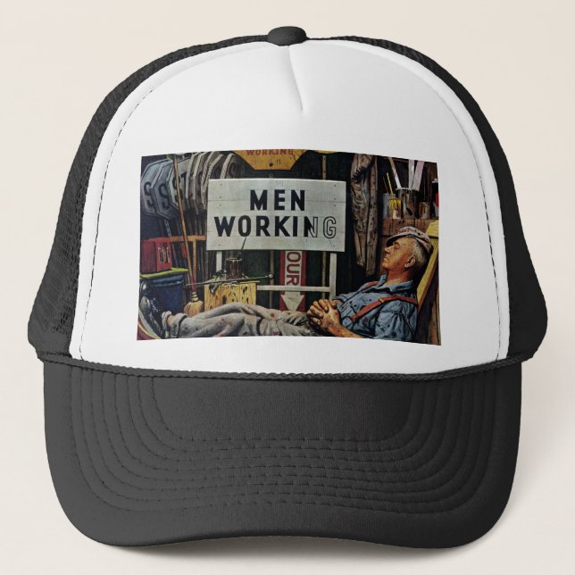 Men Working Trucker Hat (Front)