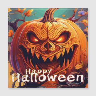 Menacing Jack-o-Lantern Glowing Eyes Halloween