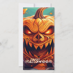 Menacing Jack-o-Lantern Glowing Eyes Halloween