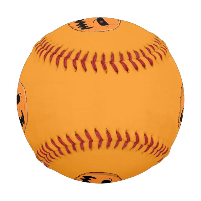 Menacing Jack O'Lantern Halloween Baseball (Front)