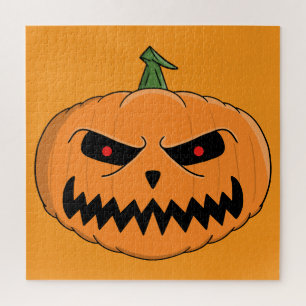 Menacing Jack O'Lantern Halloween Jigsaw Puzzle