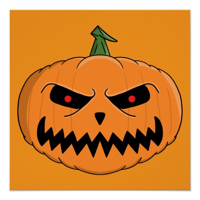 Menacing Jack O'Lantern Halloween Poster (Front)
