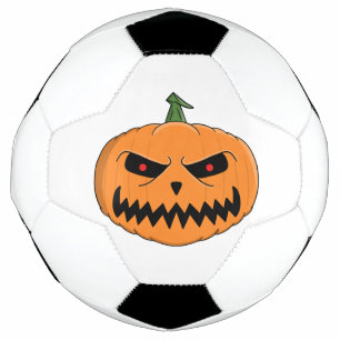 Menacing Jack O'Lantern Halloween Soccer Ball