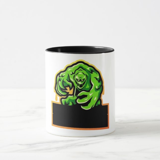 Menacing Slime Monster Gaming Emblem Mug (Center)