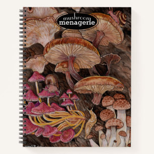 Menagerie of Mushrooms sketchbook/reciepe book