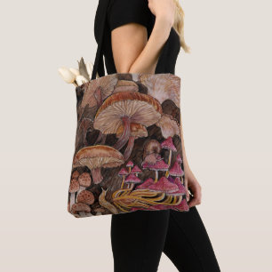 Menagerie of Mushrooms Tote Bag