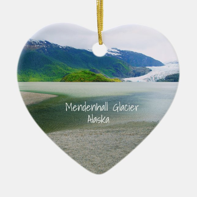 Mendenhall Glacier Alaska Keepsake Ceramic Ornament (Front)