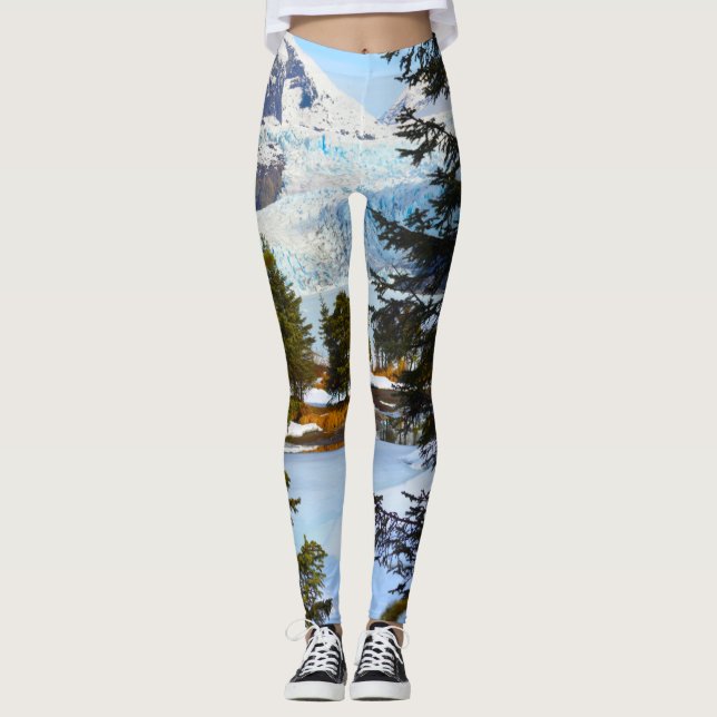 Mendenhall Glacier in the winter Leggings (Front)