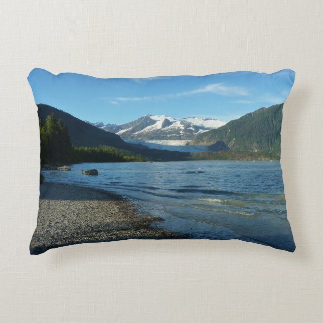 Mendenhall Lake in Juneau Alaska Landscape Accent Pillow (Front)
