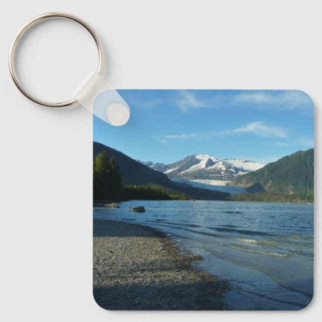 Mendenhall Lake in Juneau Alaska Landscape Keychain (Front)
