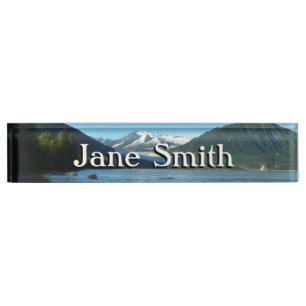 Mendenhall Lake in Juneau Alaska Landscape Nameplate