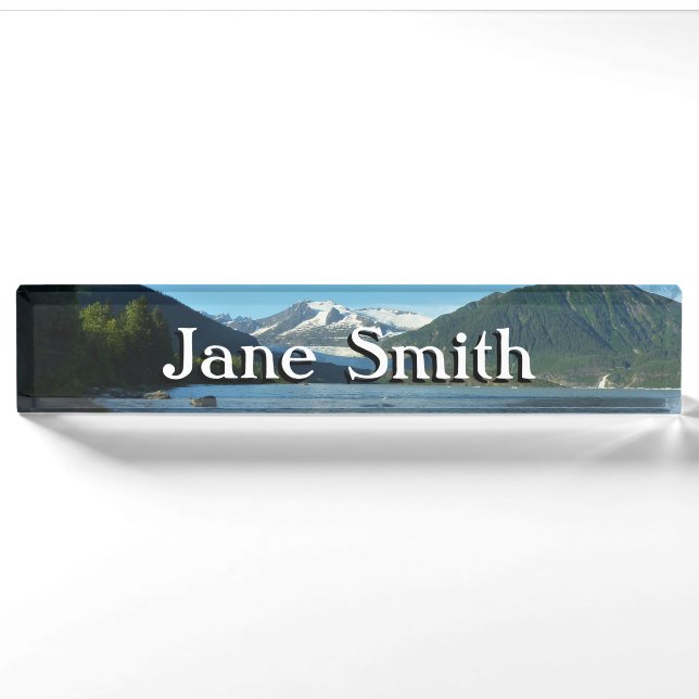 Mendenhall Lake in Juneau Alaska Landscape Nameplate (Front)