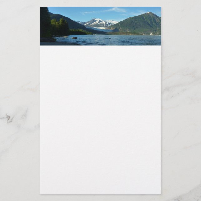Mendenhall Lake in Juneau Alaska Landscape Stationery (Front)
