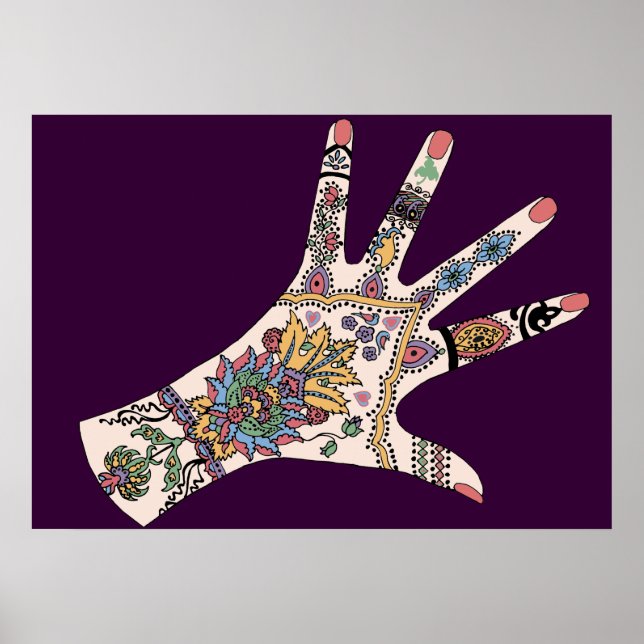 Mendhi hands poster (Front)