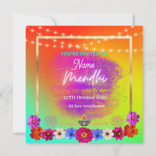 Mendhi invitation 