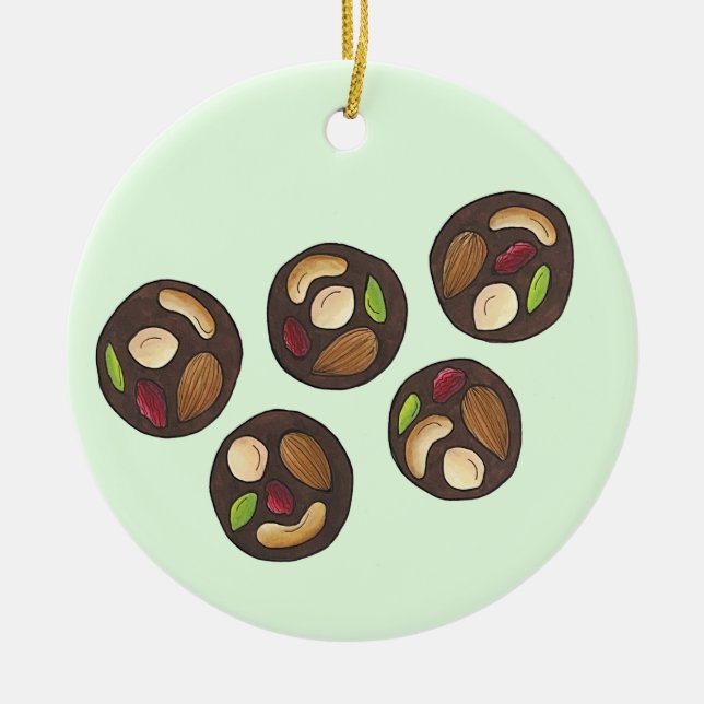 Mendiants French Chocolates Chocolatier Chocoholic Ceramic Ornament (Front)