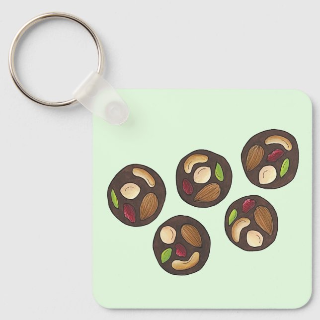 Mendiants French Chocolates Chocolatier Chocoholic Keychain (Front)