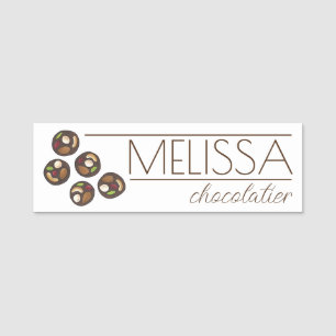 Mendiants French Chocolates Chocolatier Chocoholic Name Tag
