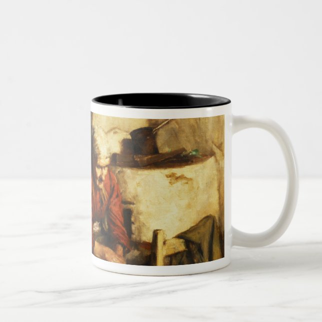 Mending Clothes Two-Tone Coffee Mug (Right)