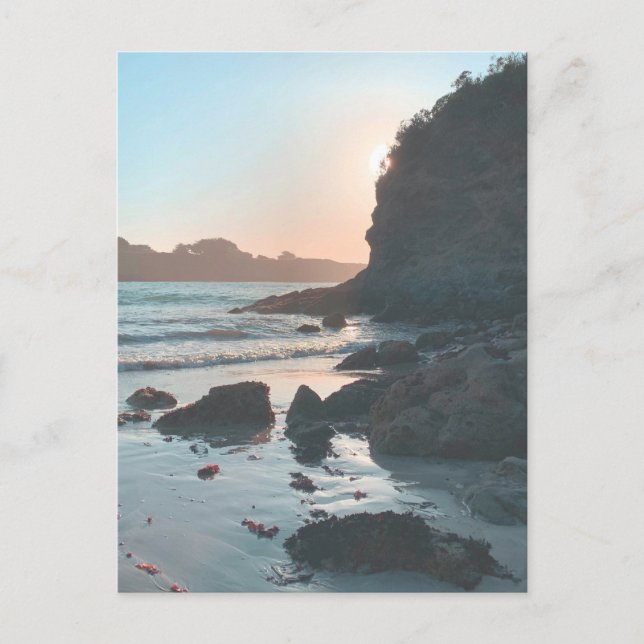 Mendocino Beach Sunset Postcard (Front)