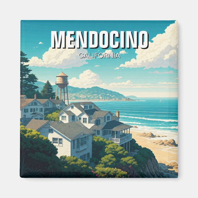 Mendocino California Travel Magnet (Front)