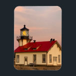 Mendocino Lighthouse Sunset Magnet<br><div class="desc">Hello! Hope you like this photo I took! Feel free to add your own text and check my shops for more!</div>