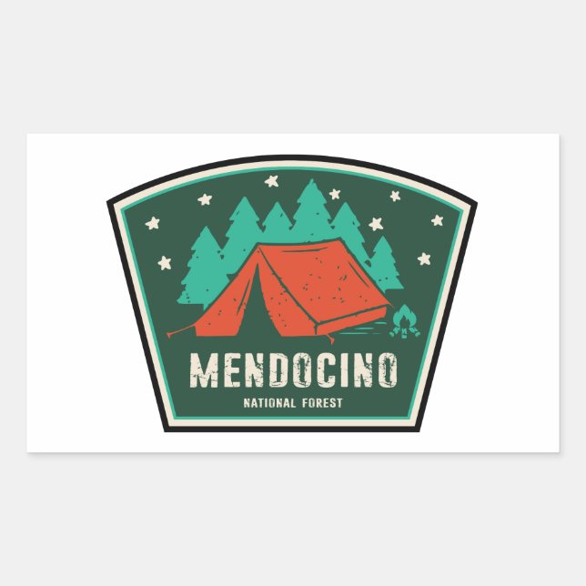 Mendocino National Forest Camping Sticker (Front)