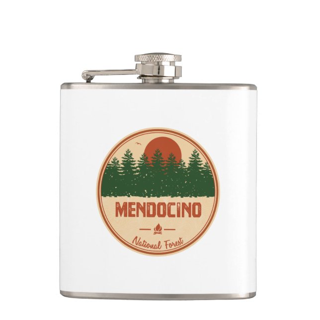 Mendocino National Forest Hip Flask (Front)