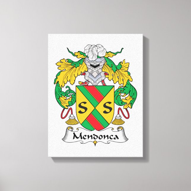 Mendonca Family Crest Canvas Print (Front)