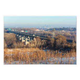 mendota bridge spanning minnesota river valley  photo print