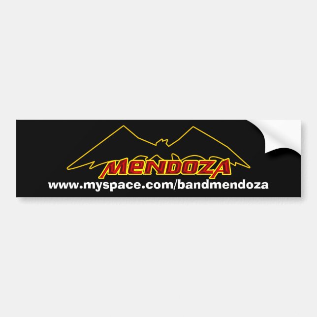 Mendoza* Bat Bumper Bumper Sticker (Front)