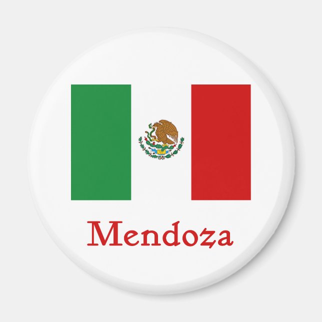 Mendoza Mexican Flag Magnet (Front)