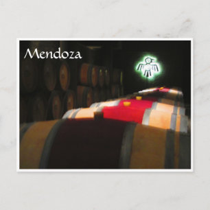 mendoza red barrels postcard
