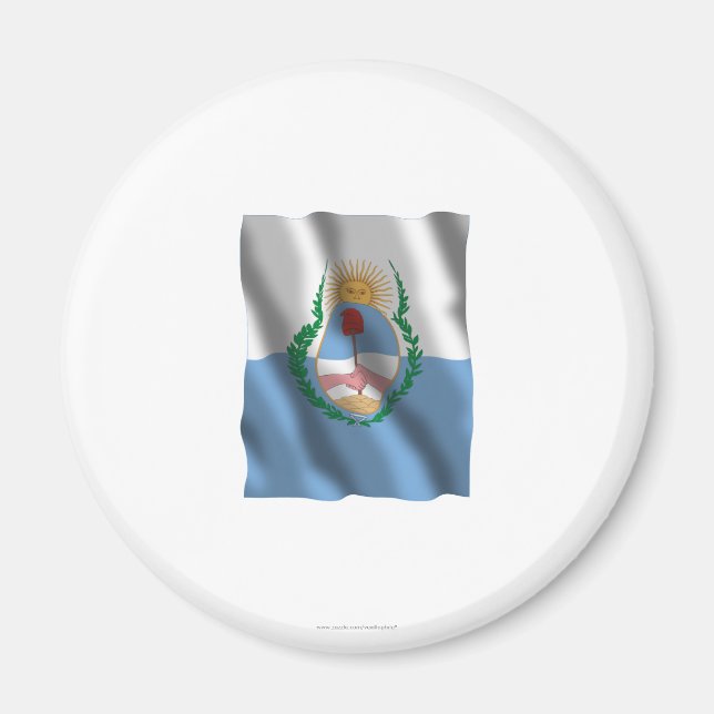 Mendoza waving flag magnet (Front)